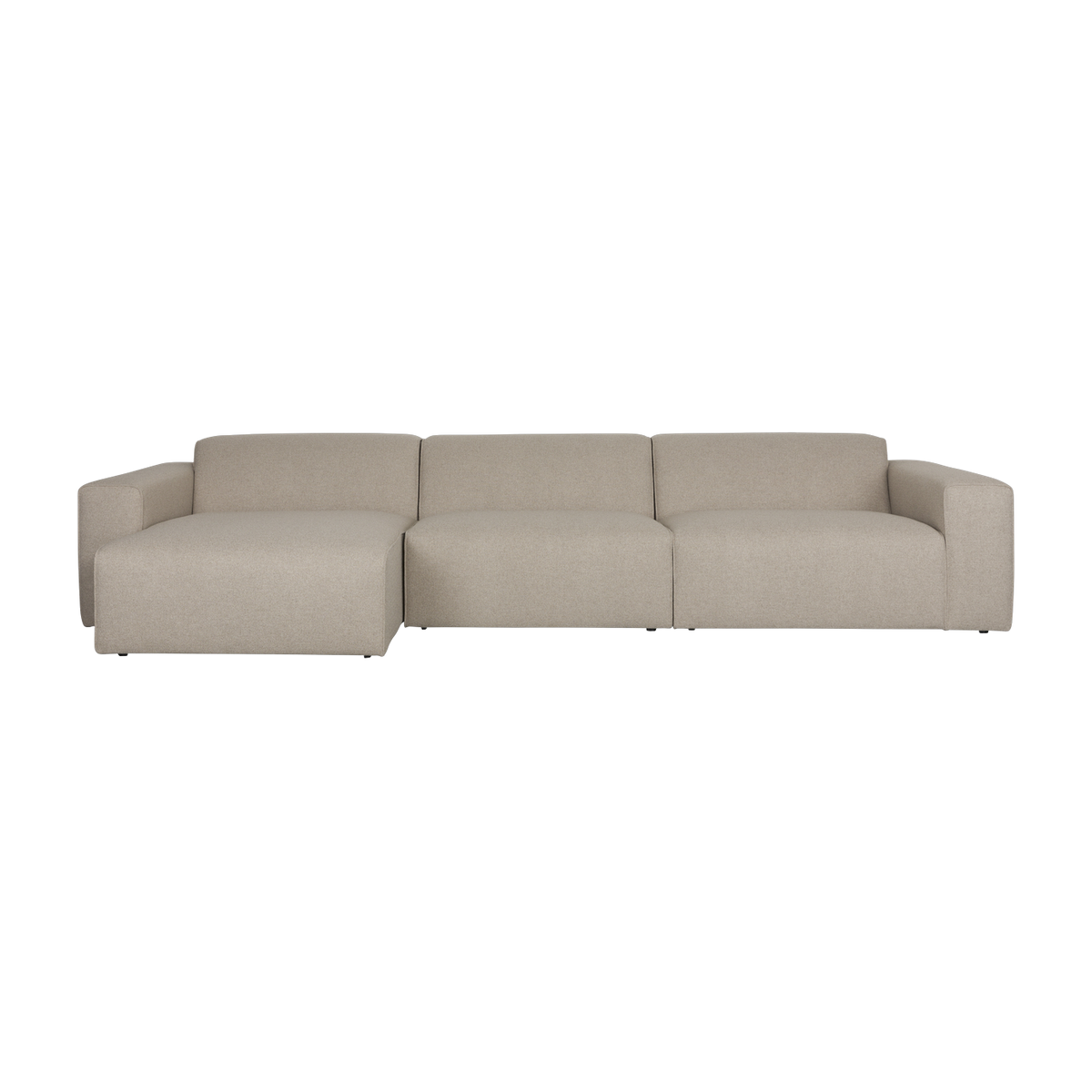 Sofa aus Polyester in Cappuccino mit 350 x 70 x 41 cm großem méridienne links Milka – Zuiver