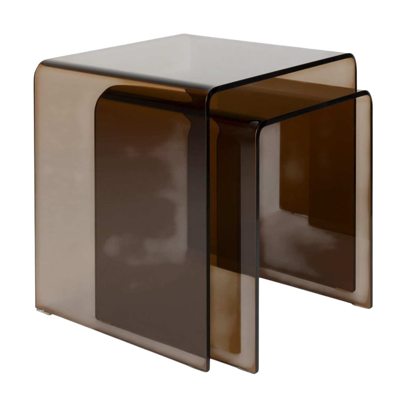 Beistelltische aus Rauchglas 40x45cm Vetro - Dutchbone