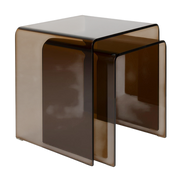 Smoked glass side tables 40x45cm Vetro - Dutchbone