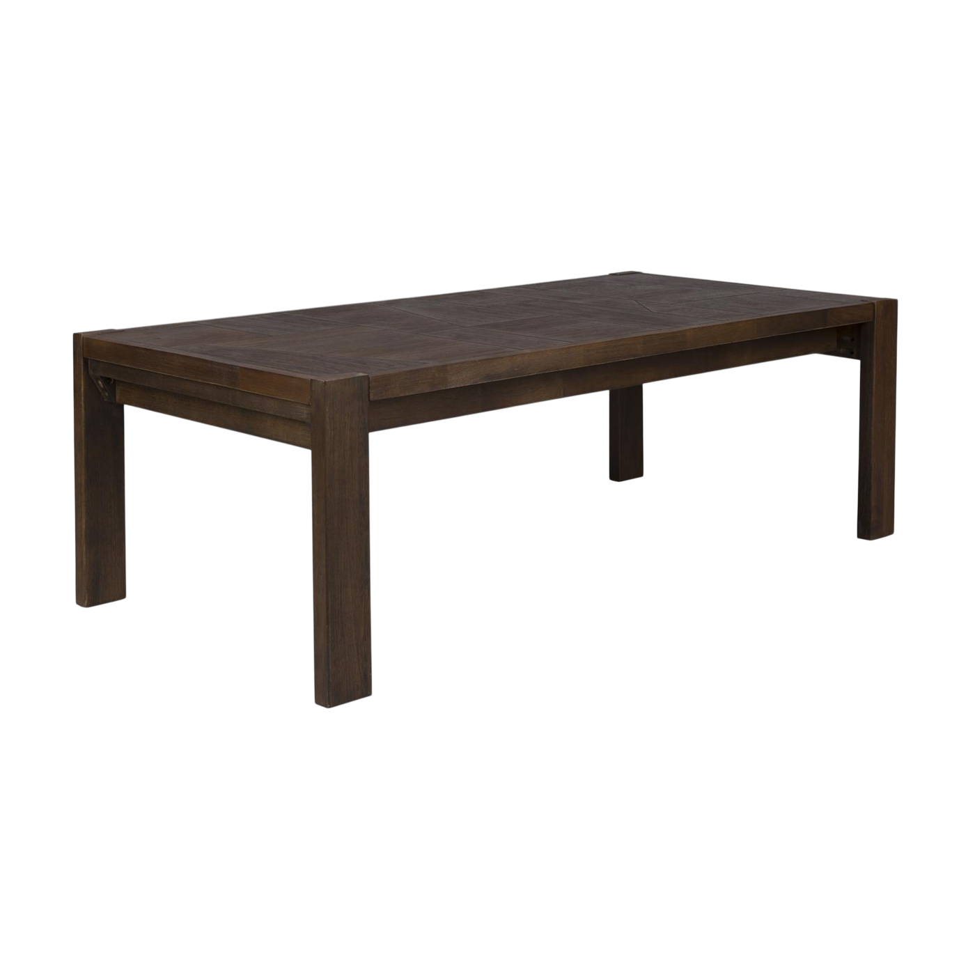 Mesa baja de madera de caucho marrón 120 x 60 x 40 cm Bruneau - Dutchbone