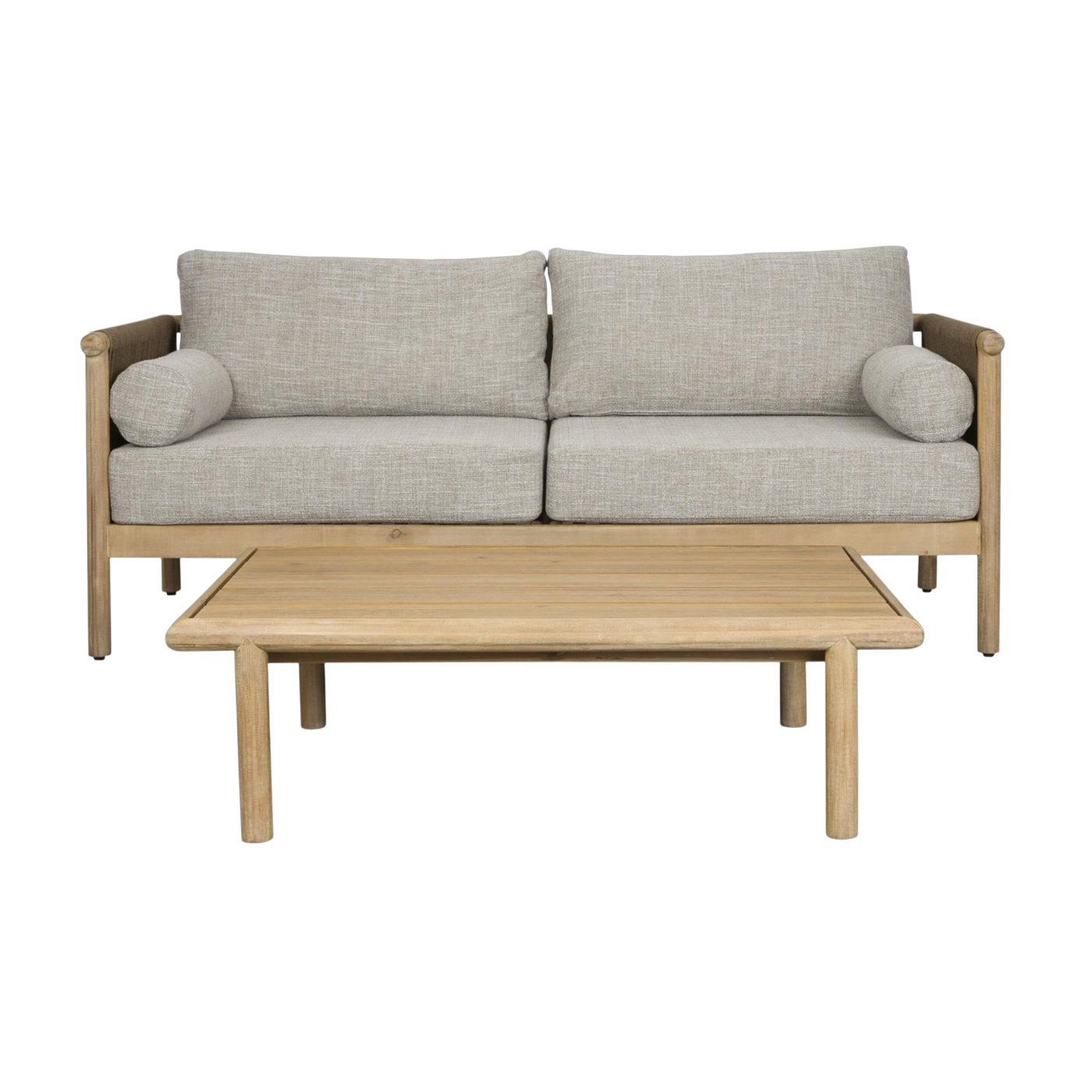 Garten-Sofa und Couchtisch aus Akazienholz Oasis - Dutchbone