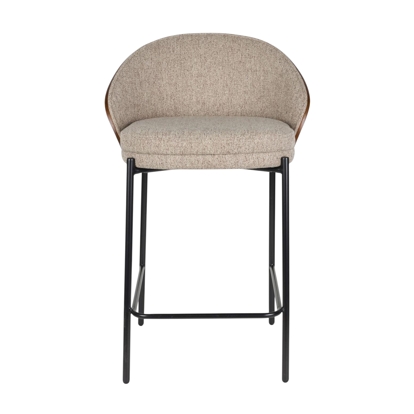 Brown ash veneer bar stool 50x53x87cm Rodin - Dutchbone