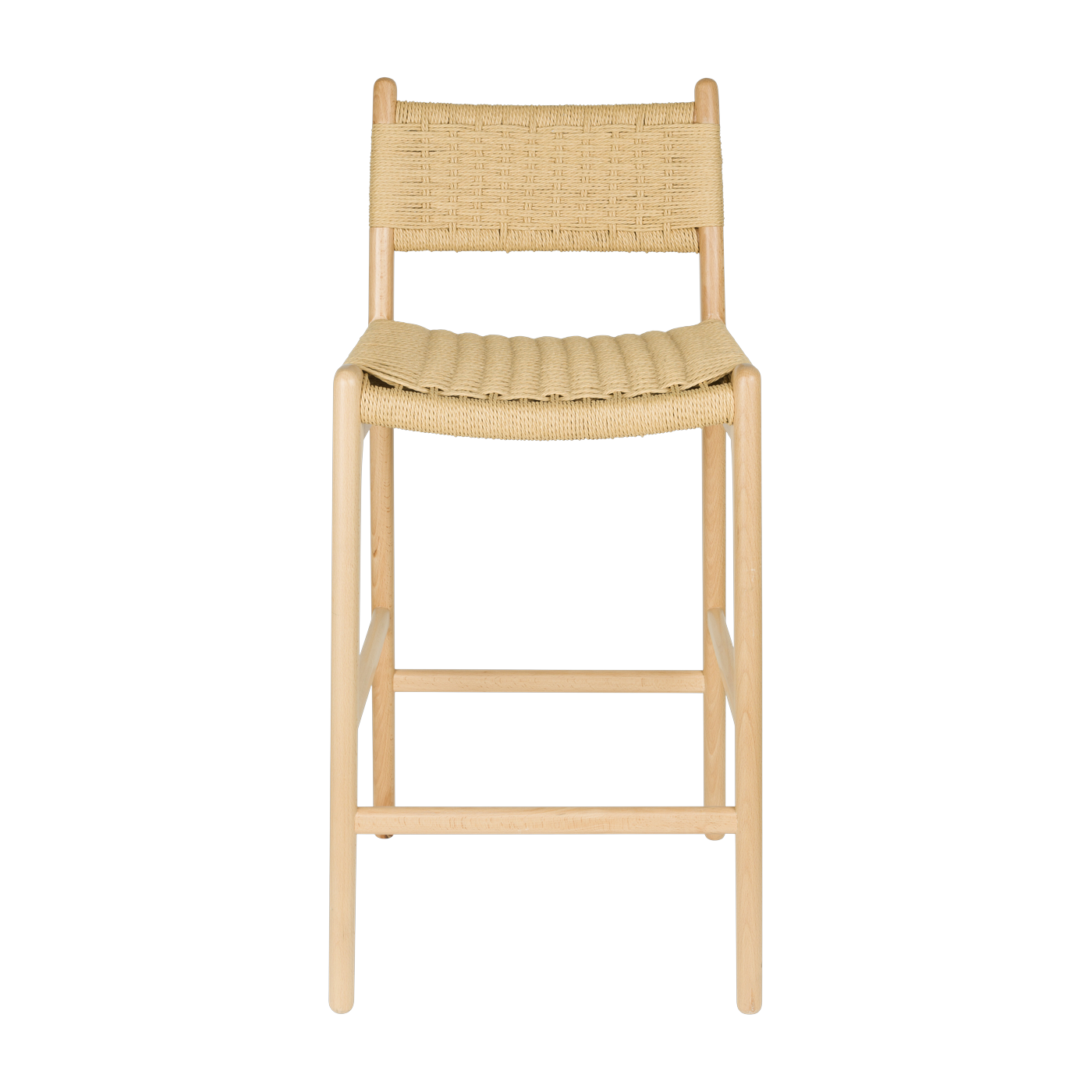 Barstuhl aus geflochtenem Buchenholz 47 x 48 x 95 cm Cecile – Dutchbone