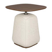 Table d'appoint en mdf marron et beige 48x51,5cm Shelly - Dutchbone