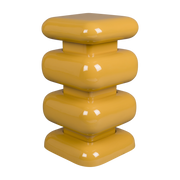 Tabouret en fer jaune 29x49cm Stubby - Dutchbone
