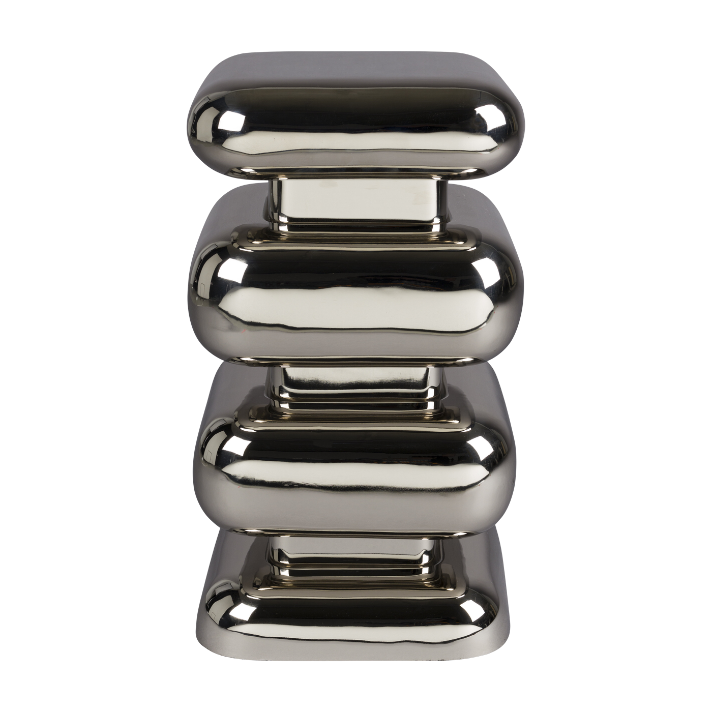 Hocker aus verchromtem Eisen 29 x 49 cm Stubby – Dutchbone