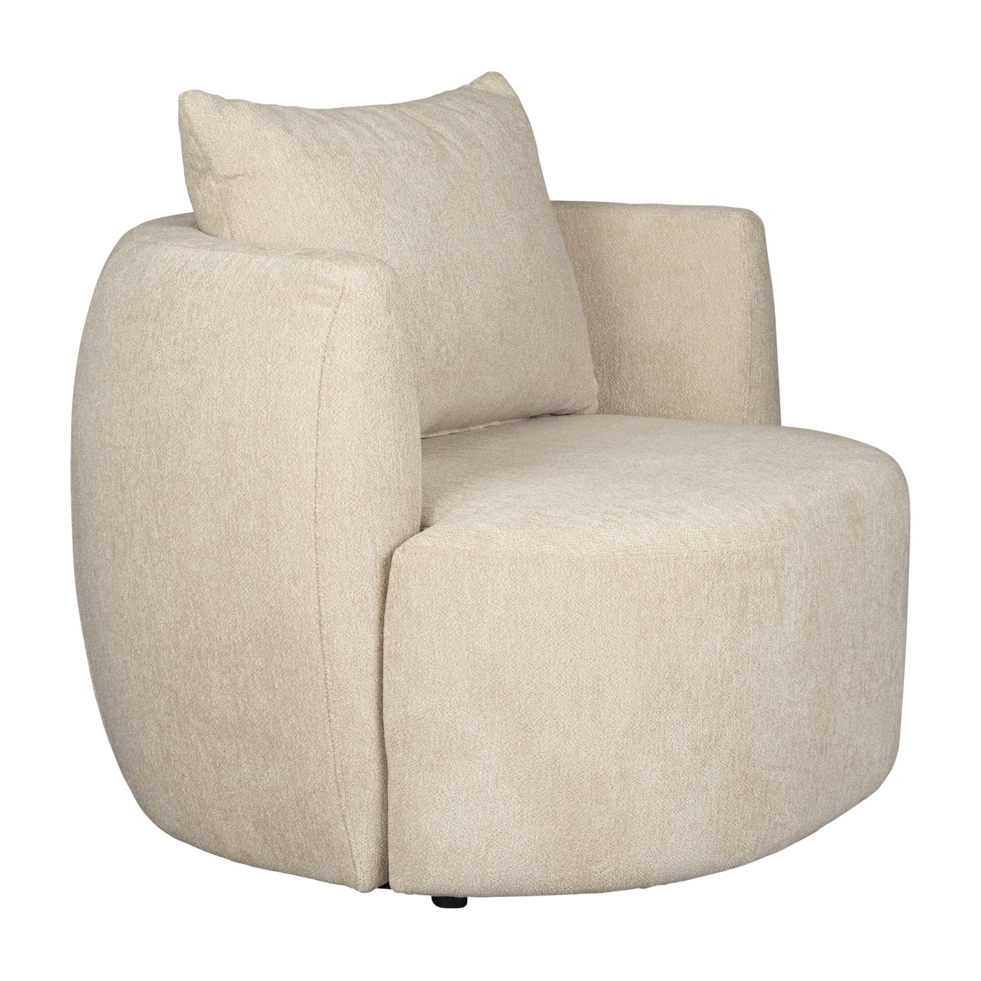Cream polyester armchair 92x107x83cm Rocca - Dutchbone
