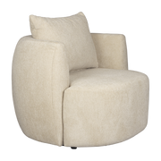 Sessel aus cremefarbenem Polyester 92 x 107 x 83 cm Rocca – Dutchbone