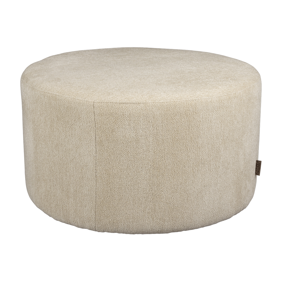 Pouf en polyester crème 70x40cm Rocca - Dutchbone