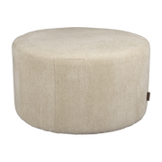 Pouf en polyester crème 70x40cm Rocca - Dutchbone