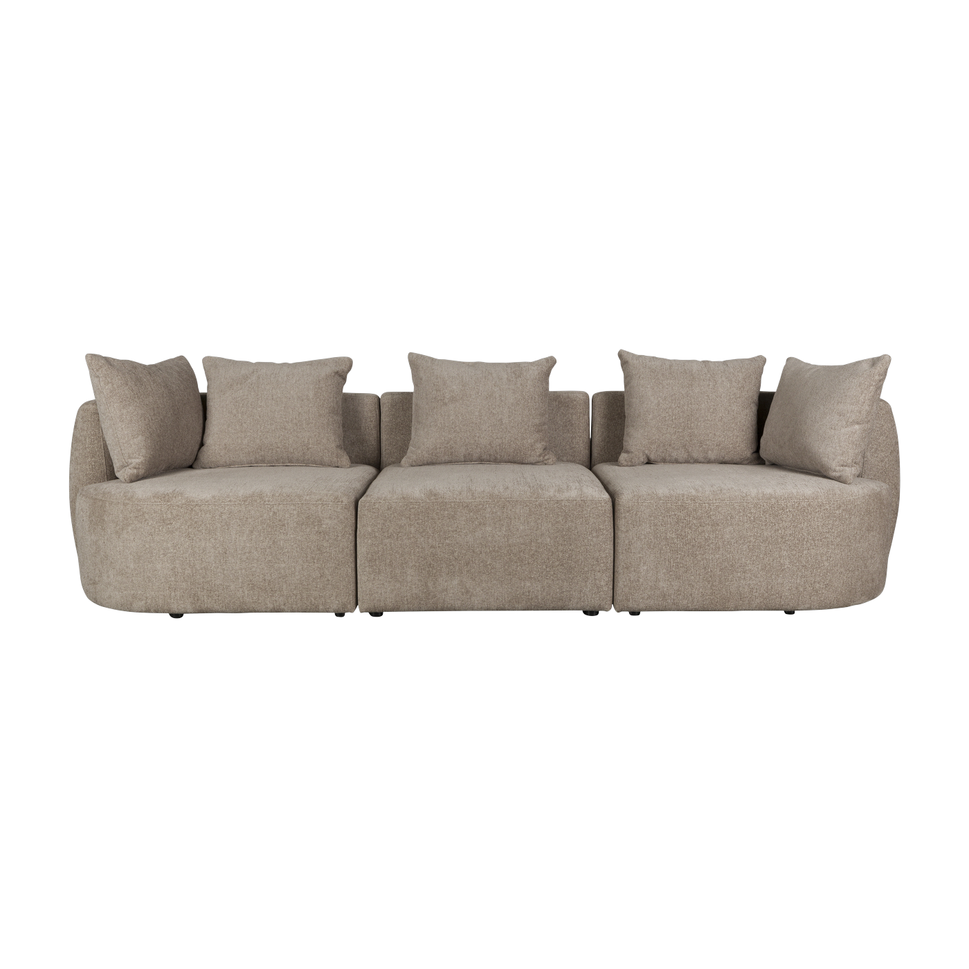 Divano in poliestere cappuccino 92x250x83cm Rocca - Dutchbone