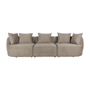 Canapé en polyester cappuccino 92x250x83cm Rocca - Dutchbone