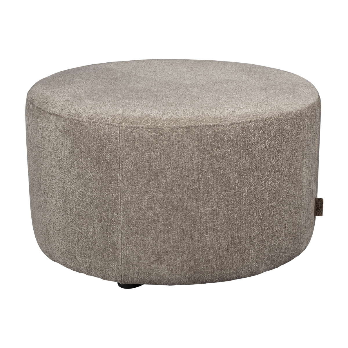 Pouf en polyester cappuccino 70x40cm Rocca - Dutchbone