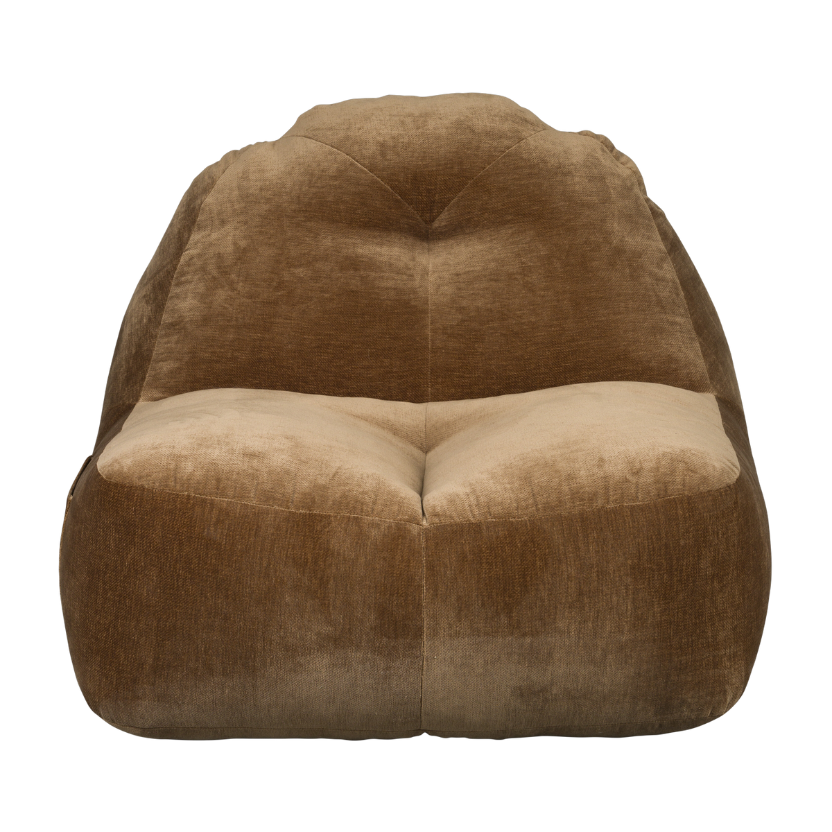 Pouf en polyester effet velours marron 120x99x78cm Tombbag - Dutchbone