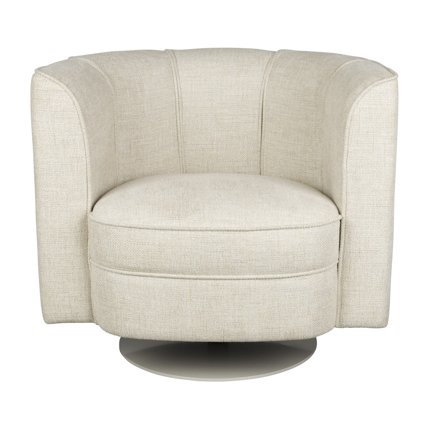 Armchair with beige polyester armrests Flower - Dutchbone