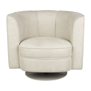 Sillón con reposabrazos de poliéster beige Flower - Dutchbone