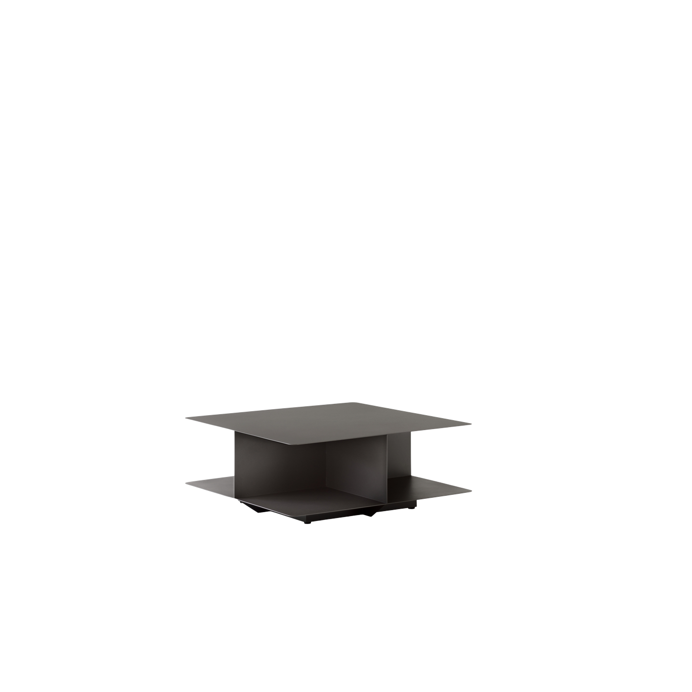 Tavolino quadrato in acciaio grigio pietra 89x89x35, 5cm Develius EV3 - &tradition