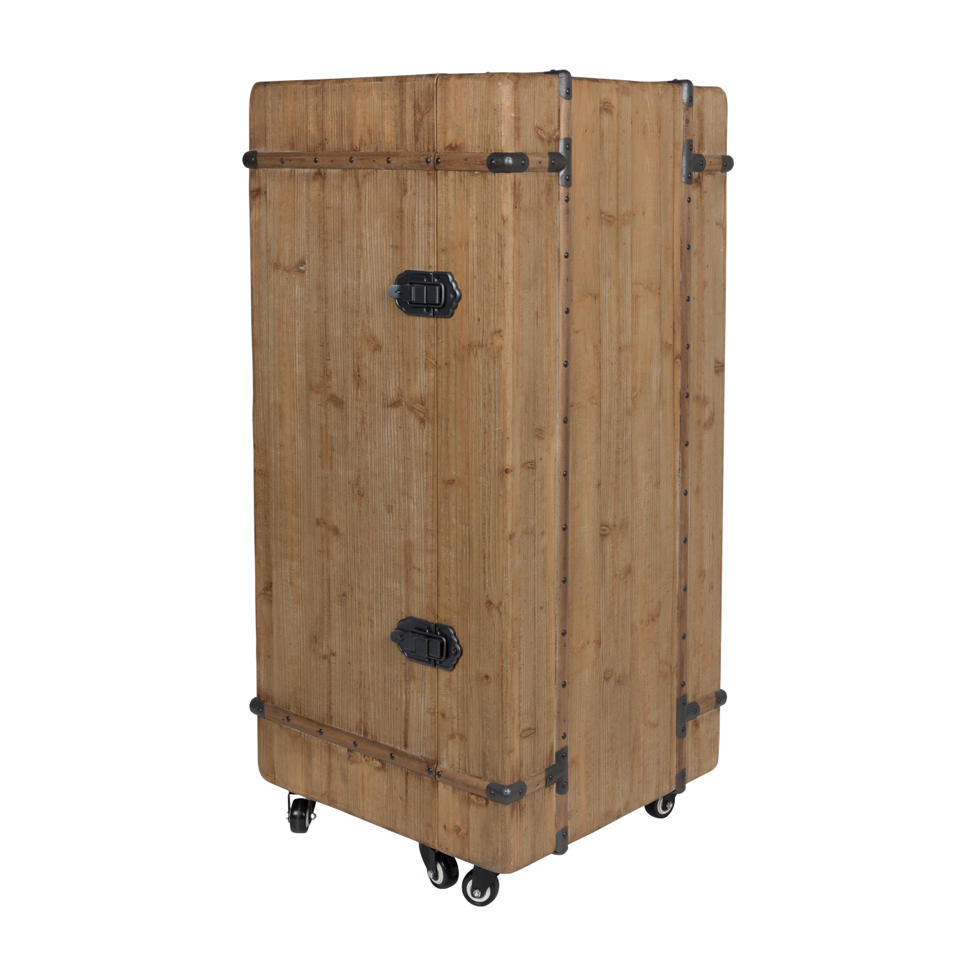 Botellero con ruedas de madera de pino 50 x 109 cm Lico - Dutchbone
