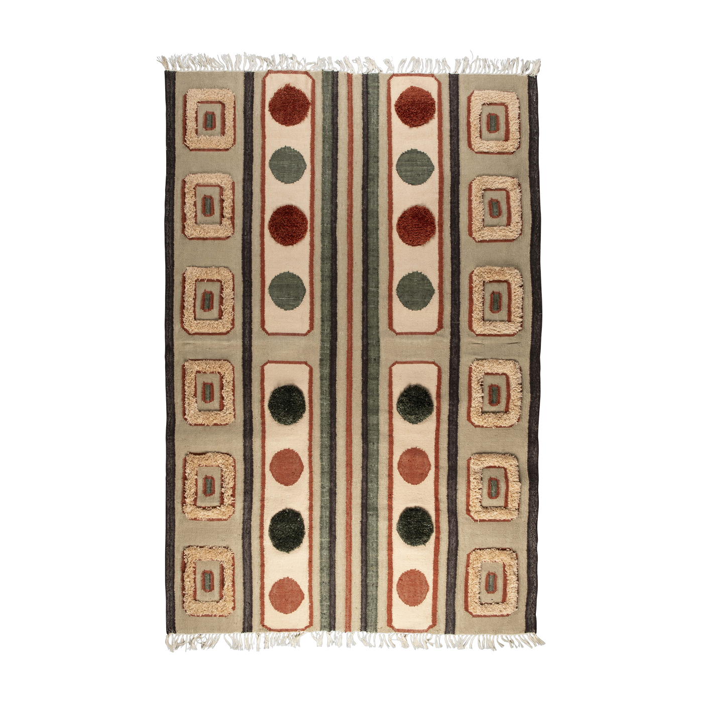 Alfombra tejida a mano multicolor « à la » 200 x 300 cm Haydon - Dutchbone