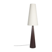 Lampadaire en fer brun et abat-jour en tissu bouclé crème 41x166cm Miki - Dutchbone