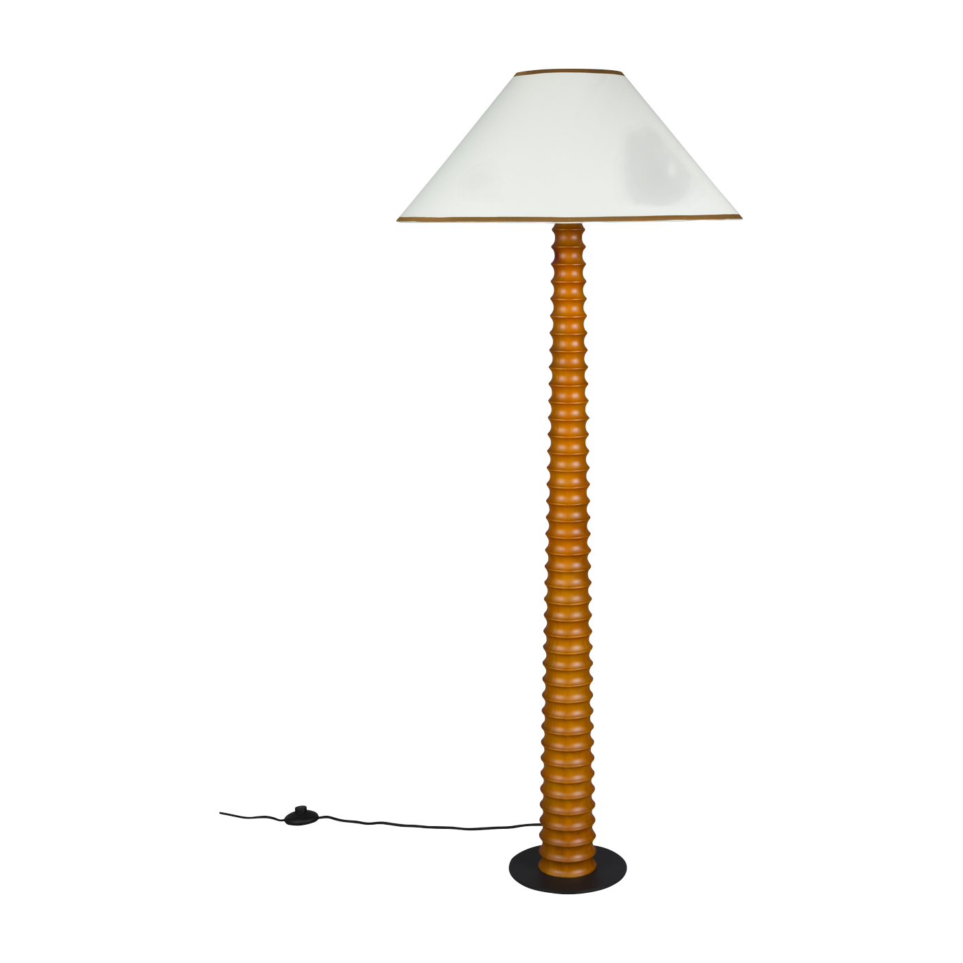 Lámpara de mesa de roble y pantalla de tela color crema 60 x 145 cm Horace - Dutchbone
