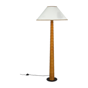 Tischleuchte aus Eiche und cremefarbenem Stoffschirm 60 x 145 cm Horace – Dutchbone