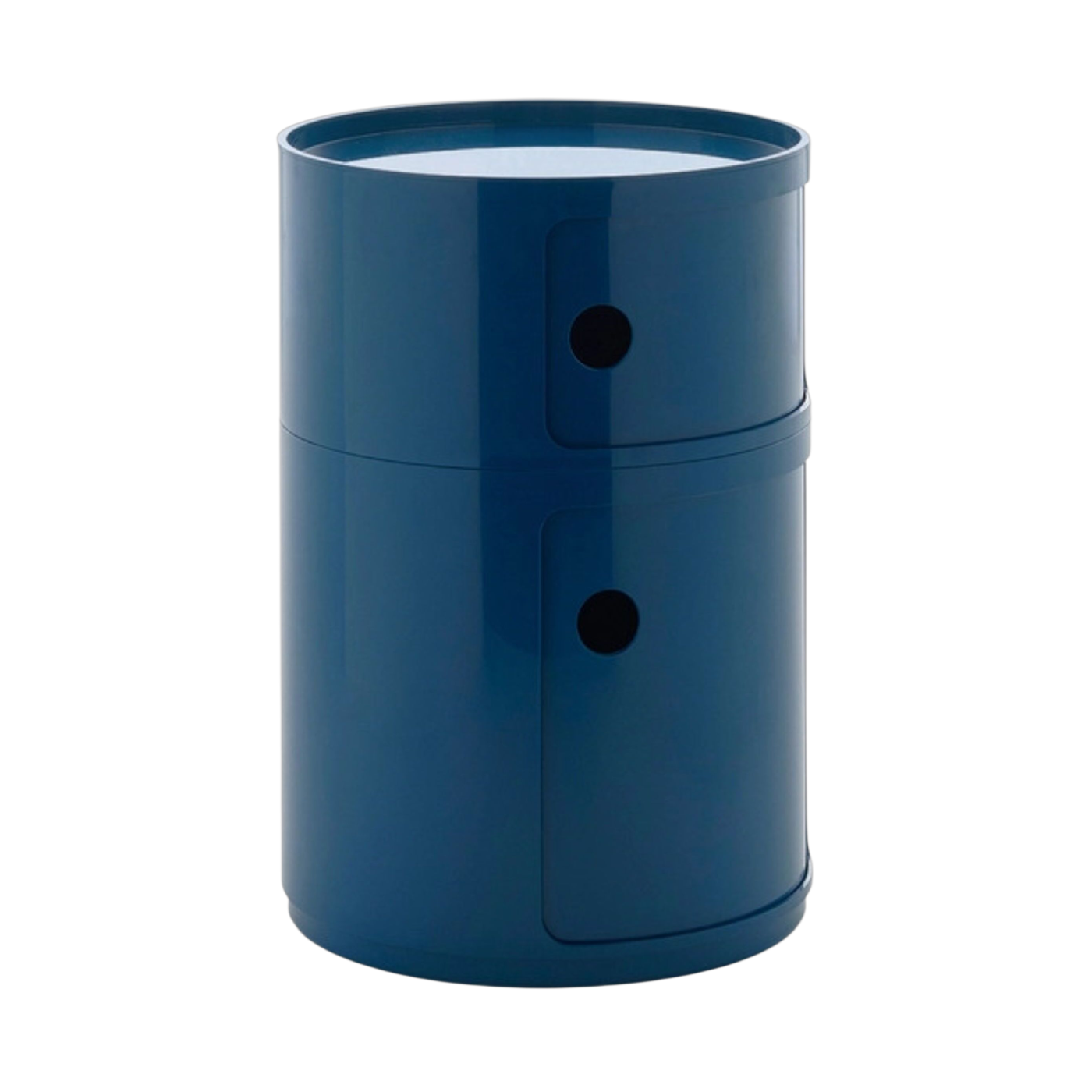 Beistelltisch „ design “ blau, 2 Schubladen Componibili Big - Kartell