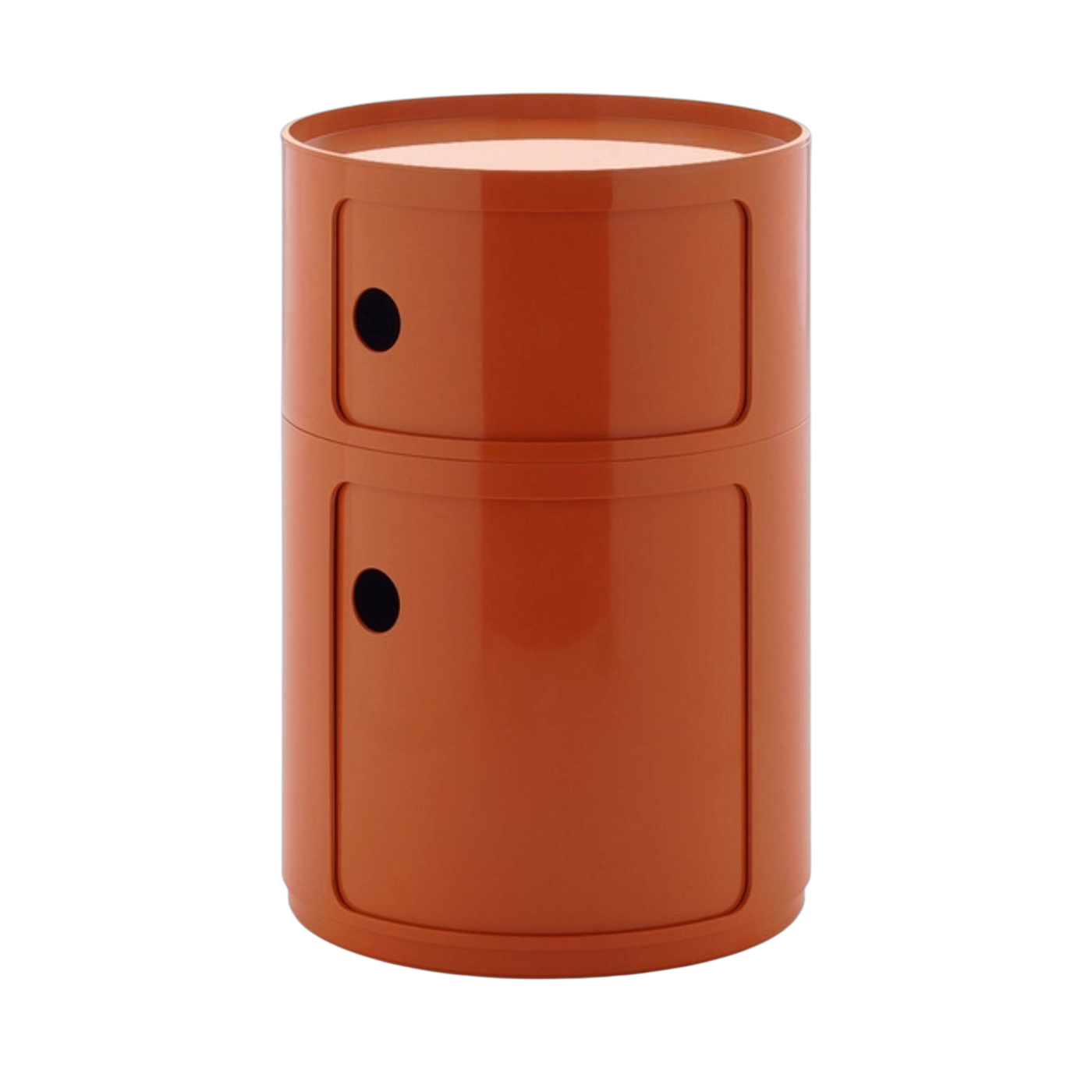 Beistelltisch „ design “ orange, 2 Schubladen Componibili Big - Kartell