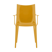 Chaise en thermoplastique recyclé moutarde effet brillant 47x57x90cm H.H.H - Kartell