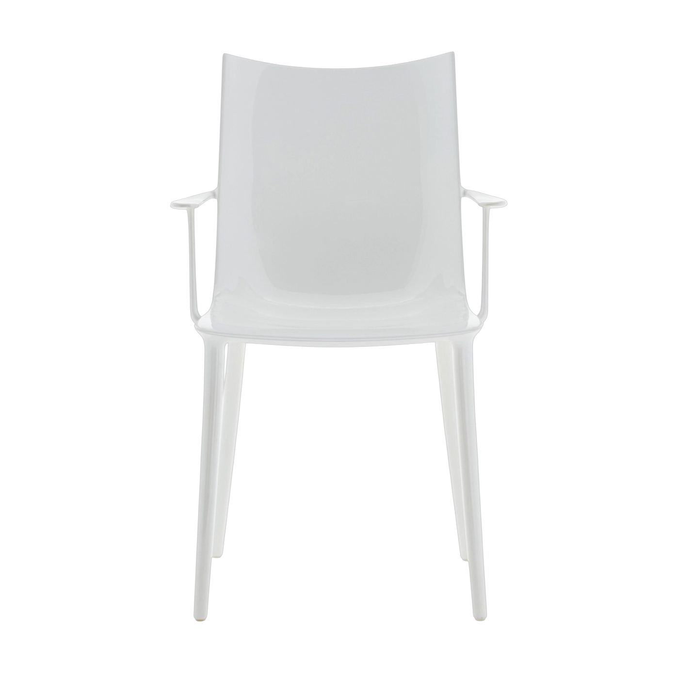 Chaise en thermoplastique recyclé blanc effet brillant 47x57x90cm H.H.H - Kartell