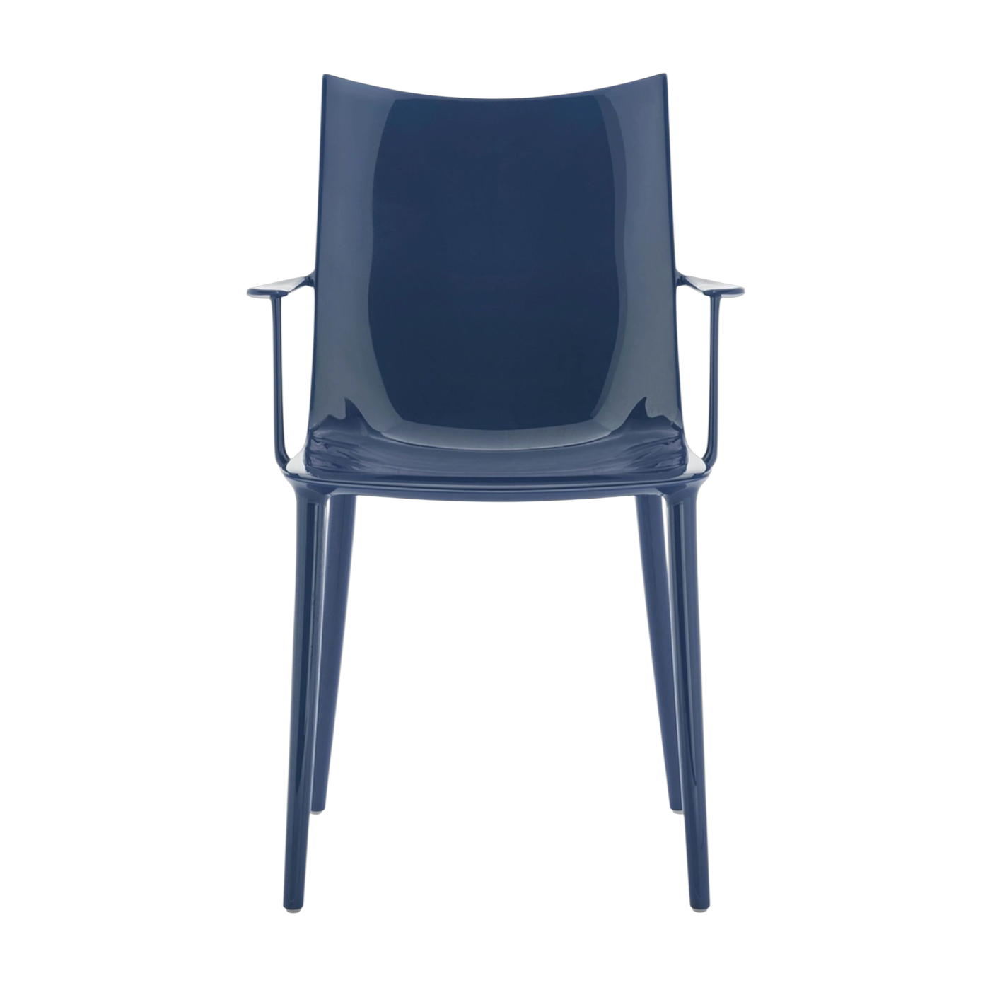 Chair in recycled thermoplastic, petrol blue with a matte effect, 47x57x90cm H. H. H - Kartell