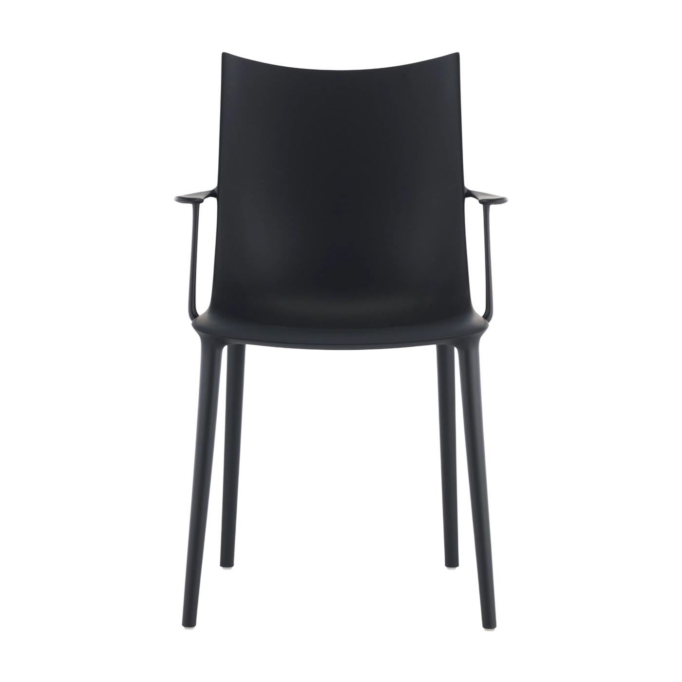 Chair in recycled black thermoplastic with a mat effect 47x57x90cm H. H. H - Kartell