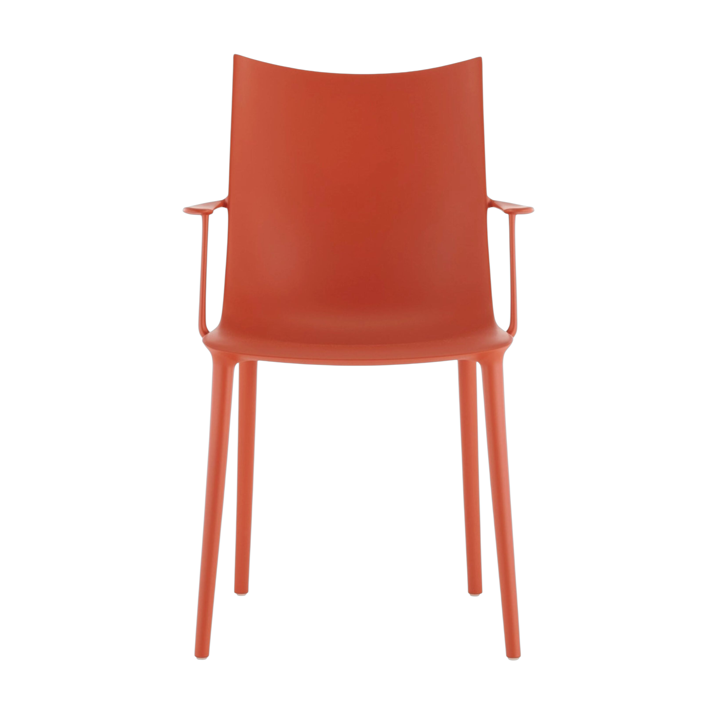 Orange recycled thermoplastic chair with an effect mat 47x57x90cm H. H. H - Kartell
