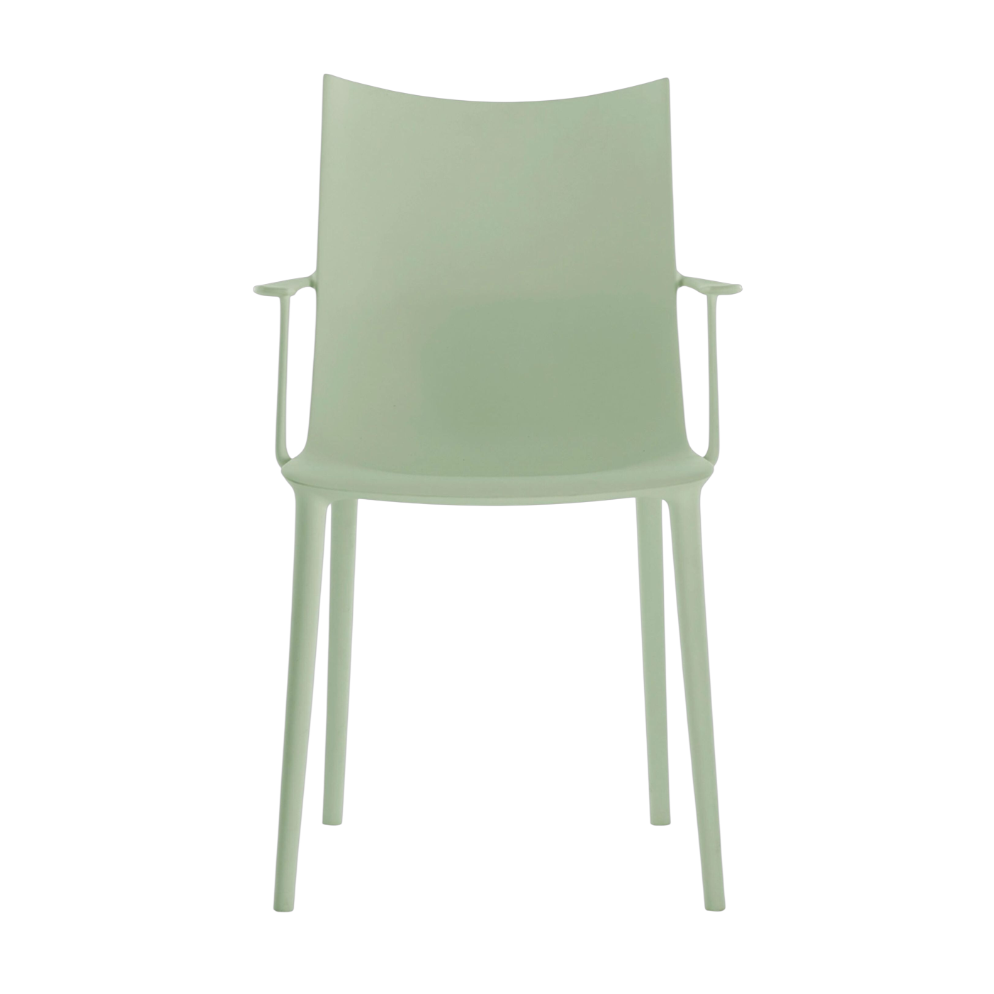 Chair in recycled green thermoplastic with an effect mat 47x57x90cm H. H. H - Kartell