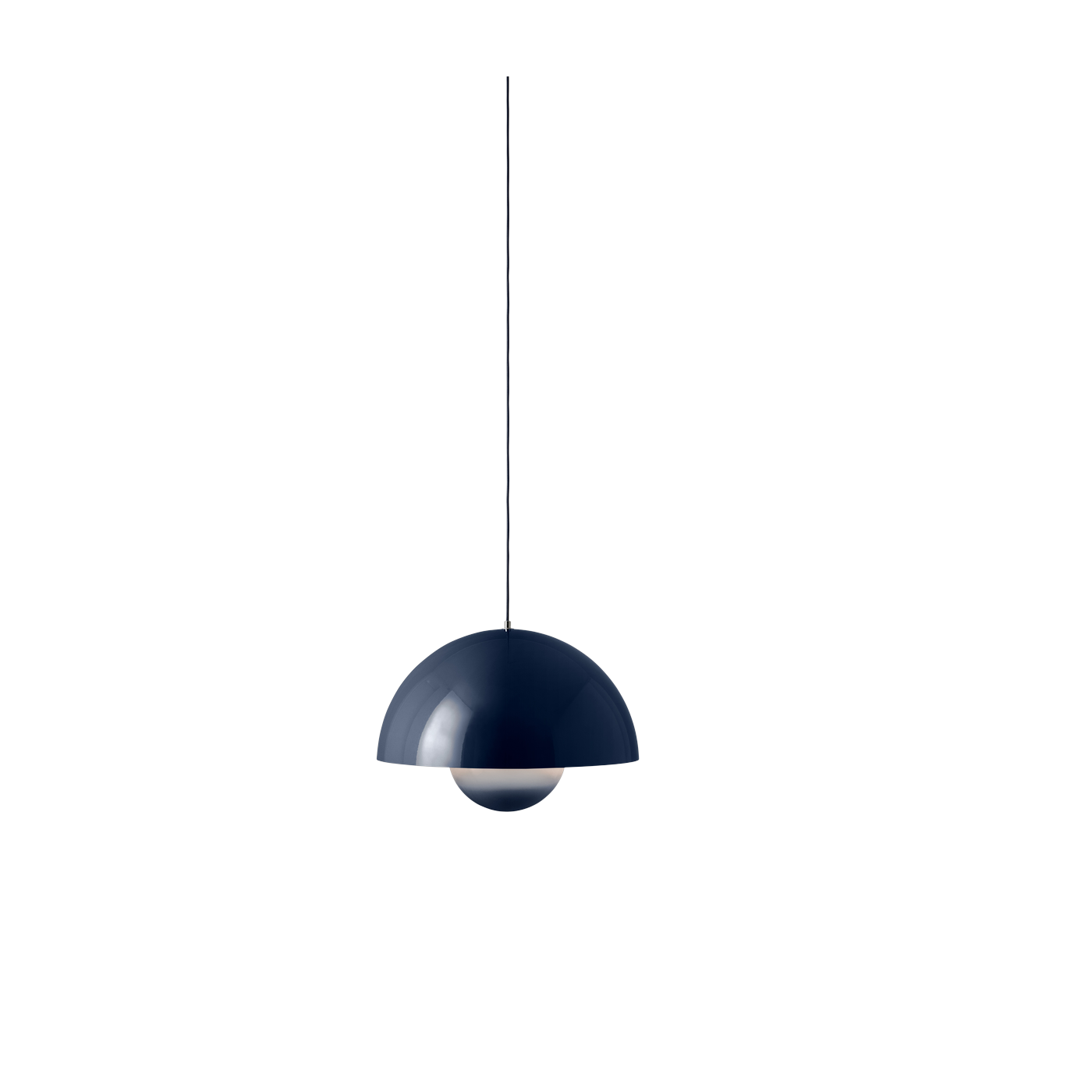 Suspension en acier bleu acier 50cm Flowerpot VP2 - &tradition