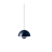 Suspension en acier bleu acier 50cm Flowerpot VP2 - &tradition