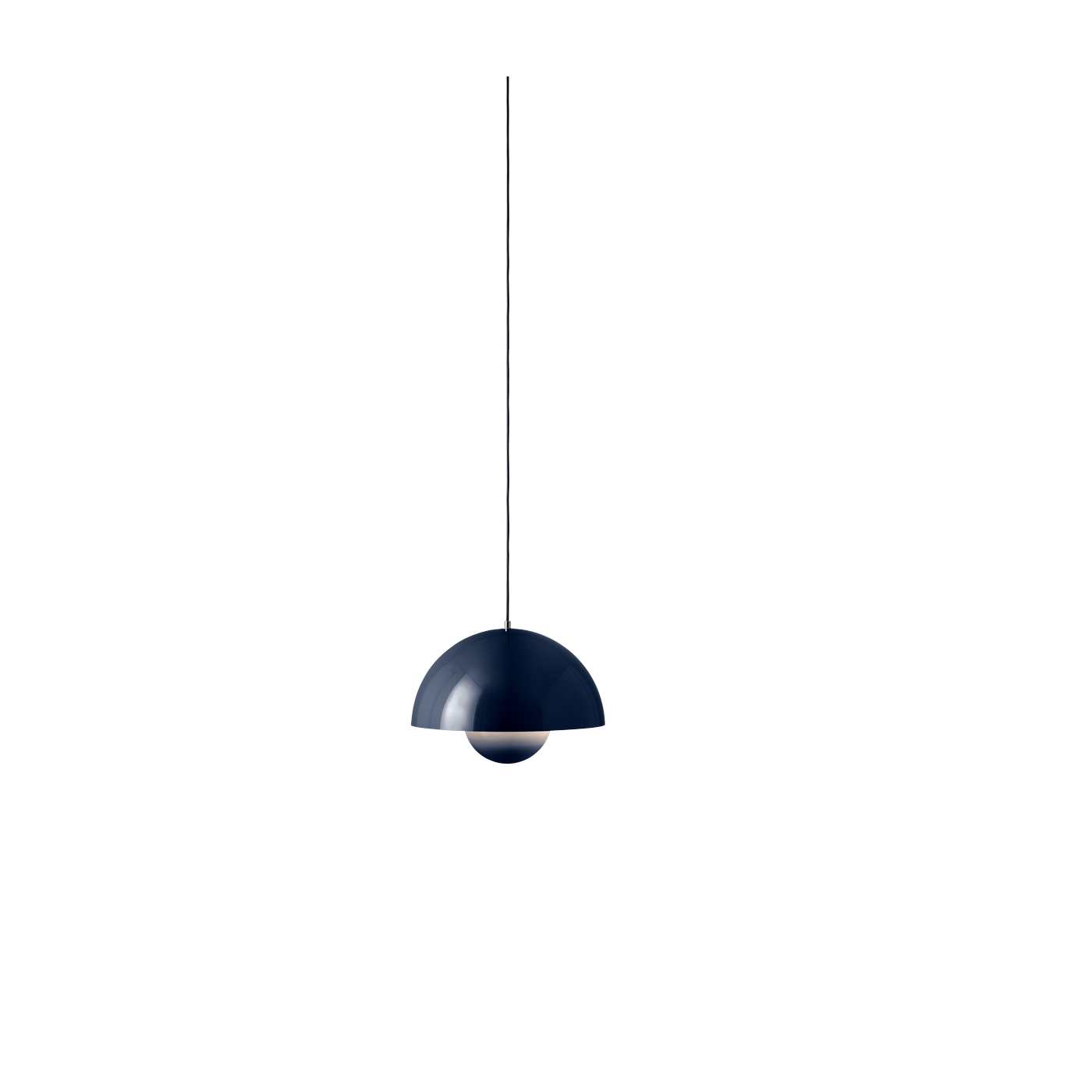 Suspension en acier bleu acier 37cm Flowerpot VP7 - &tradition
