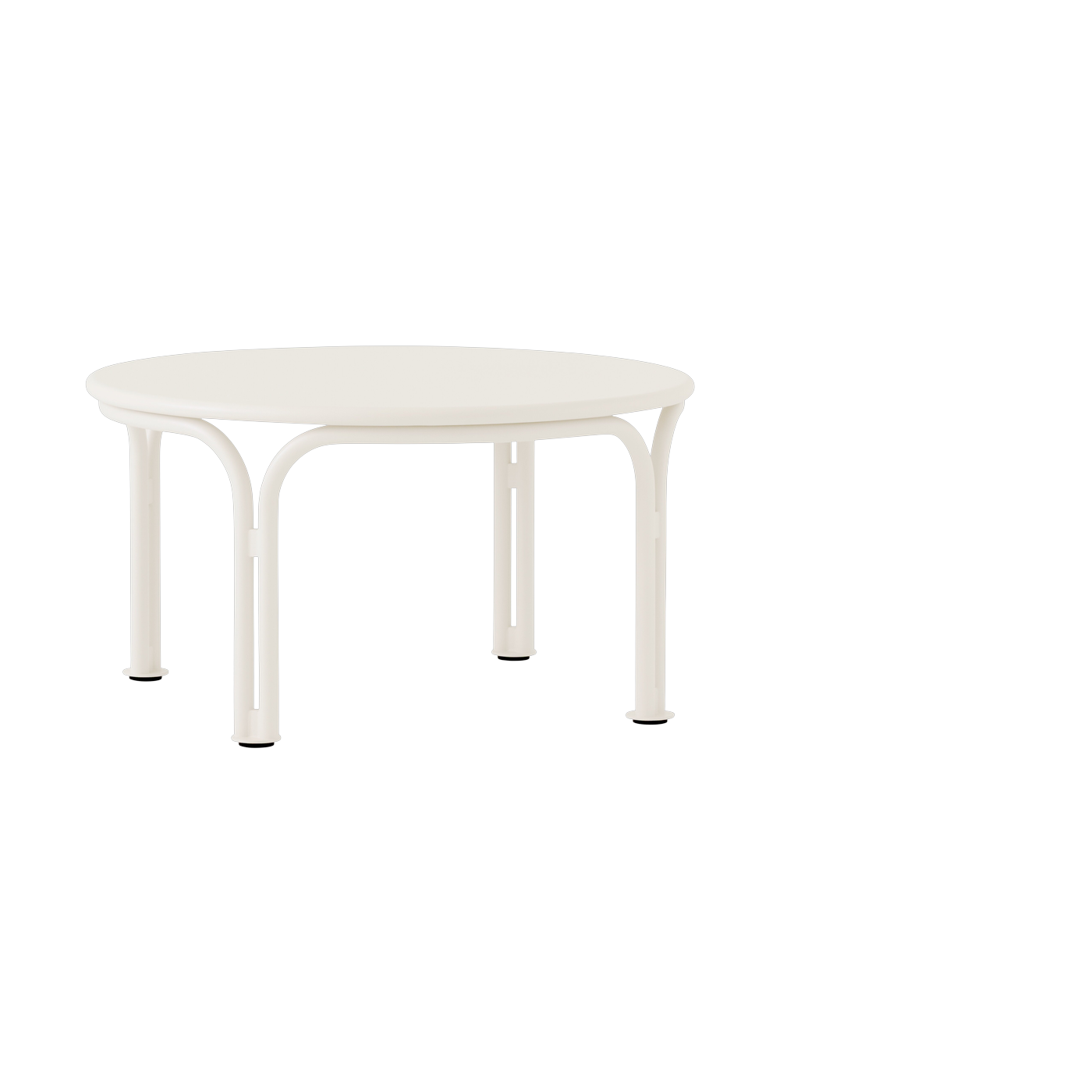 Mesas bajas ronde de jardín de acero marfil 70 x 37 cm Thorvald SC108 - &tradition