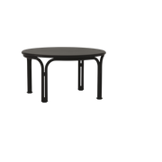 Tables basse ronde de jardin en acier noir chaud 70x37cm Thorvald SC108 - &tradition