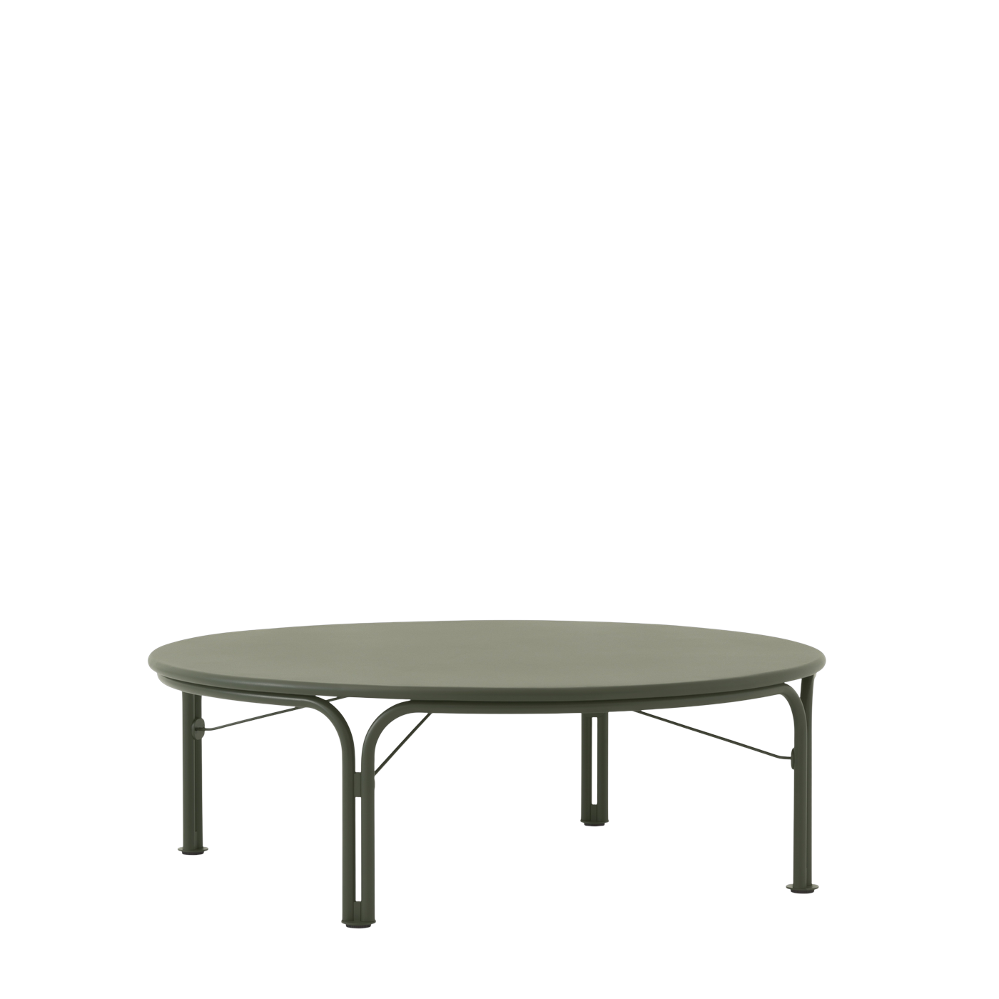 Mesas bajas de jardí ronde, de acero verde bronce, 115 x 37 cm Thorvald SC109 - &tradition