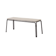 Thorvald 's SC112 black hot-dip galvanized steel garden bench - &tradition