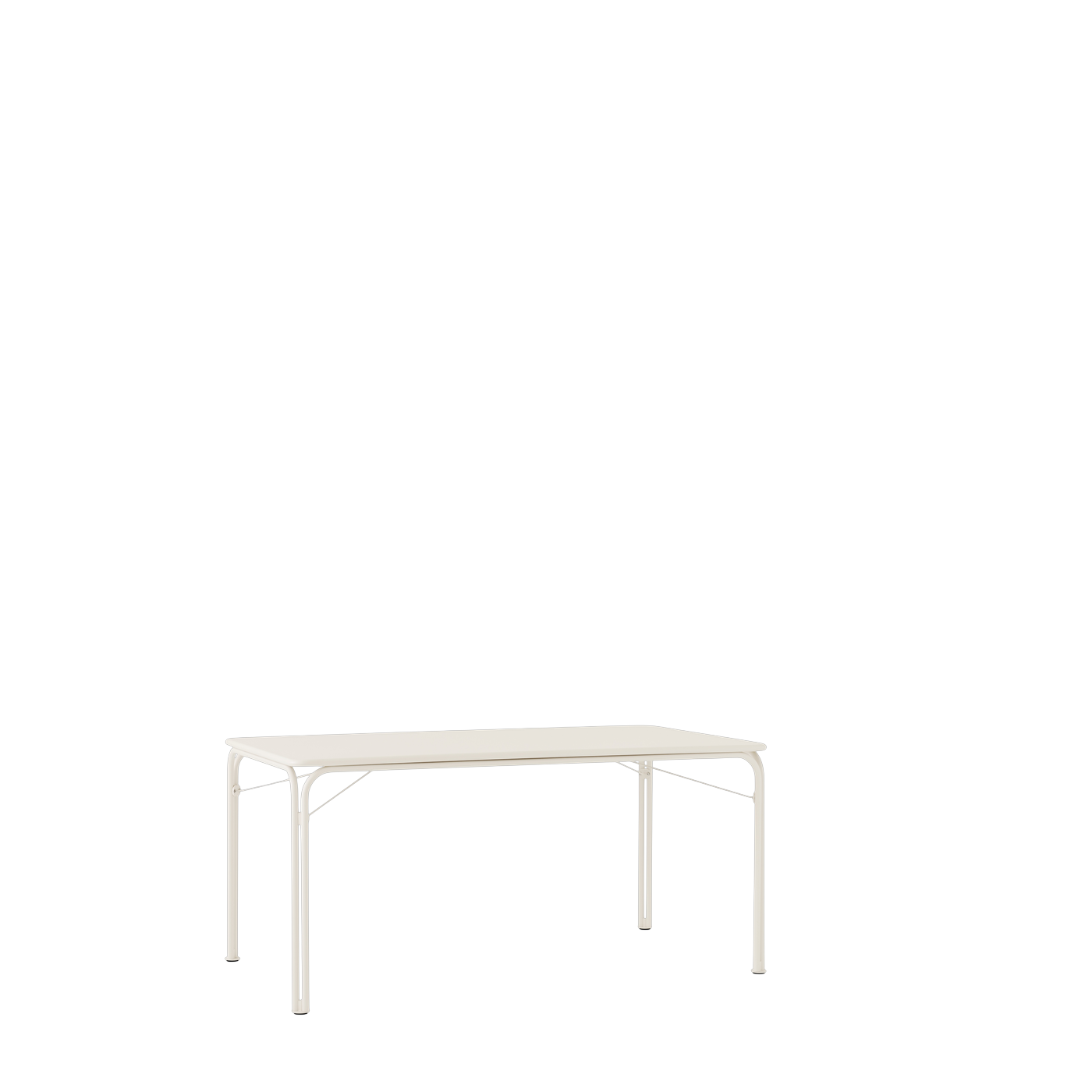 Mesa rectangular de jardín de acero marfil 160 x 90 cm Thorvald SC113 - &tradition