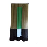 Rideau en polyester vert 300x150cm Col green 1 - Raw Room