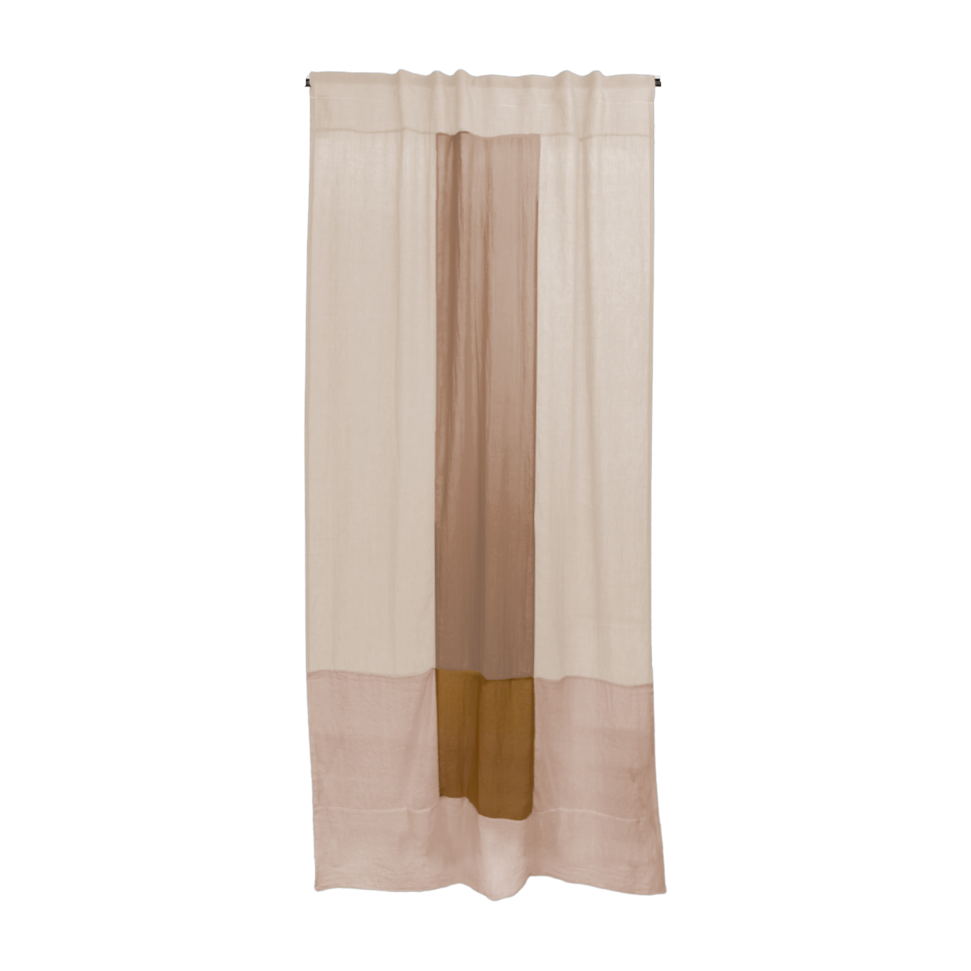 Cortina de poliéster beige 300 x 150 cm Caramel latte 1 - Raw Room