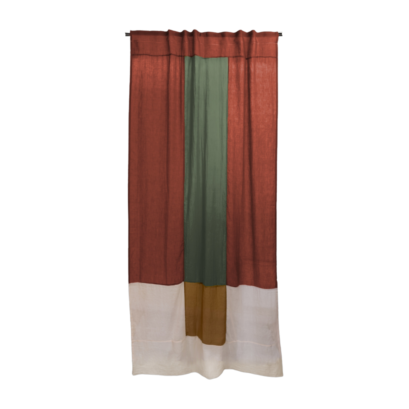 Rideau en polyester marron 300x150cm California vintage 1 - Raw Room