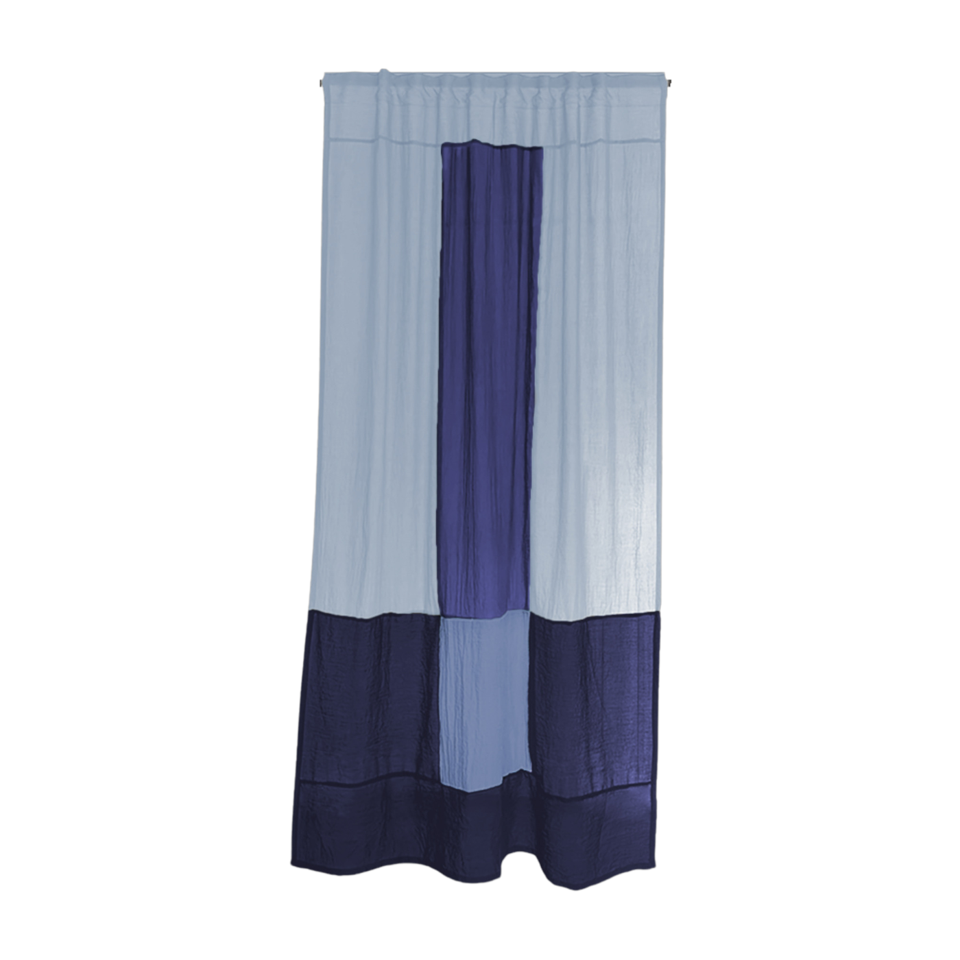 Rideau en polyester bleu 300x150cm Blue frosting 1 - Raw Room