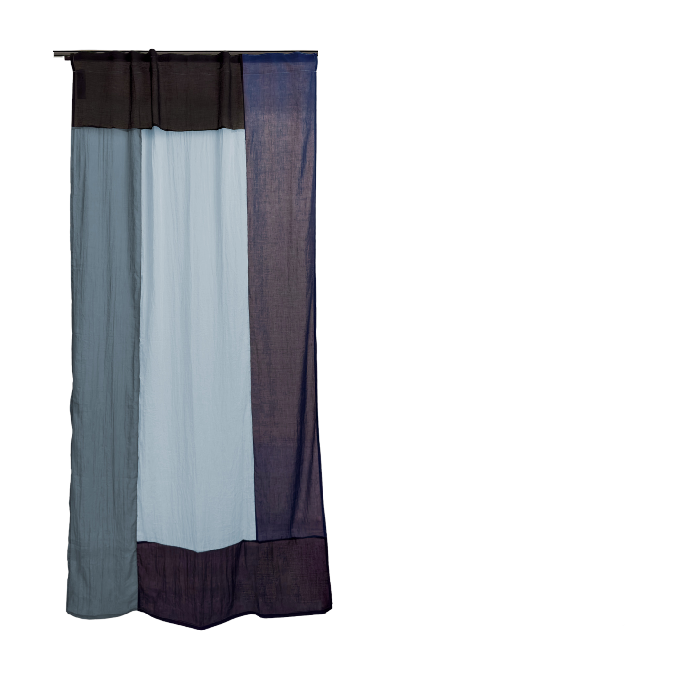 Rideau en polyester bleu 300x150cm Blue frosting 2 - Raw Room