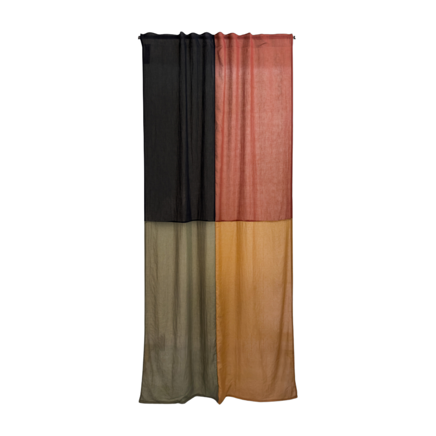 Rideau en polyester marron 300x150cm California vintage 3 - Raw Room