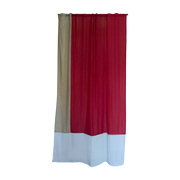 Red polyester curtain 300x150cm Poppy fields 4 - Raw Room