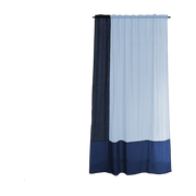 Blue polyester curtain 250x150cm Frosting blue 4 - Raw Room